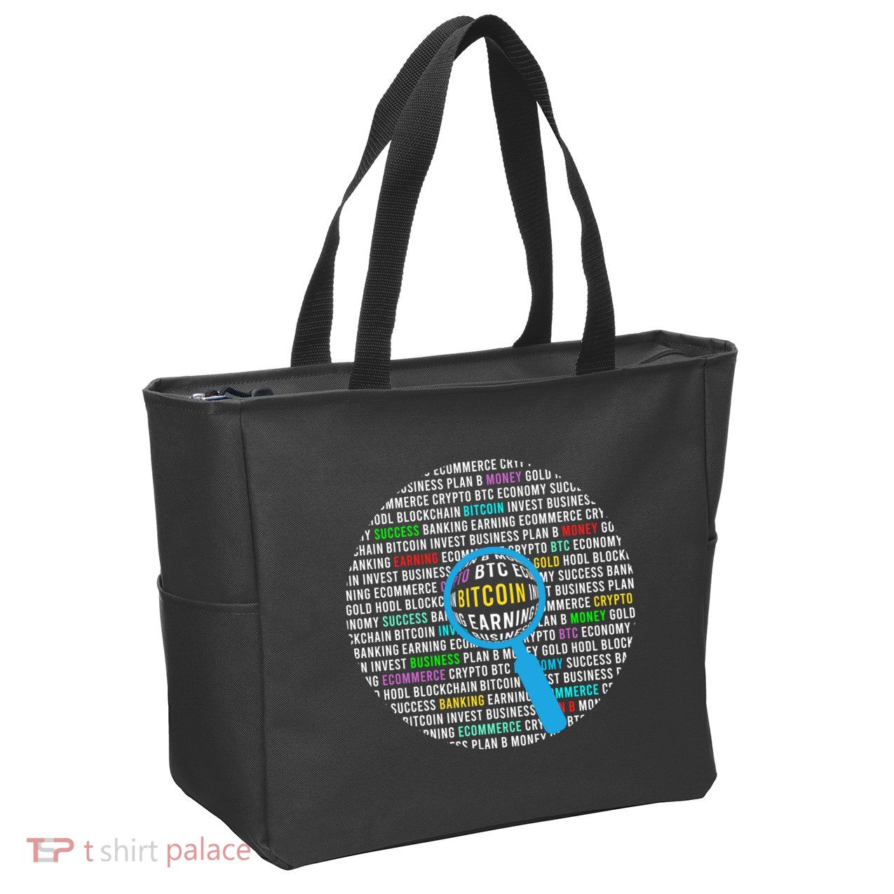 Bitcoin Zip Tote Bag