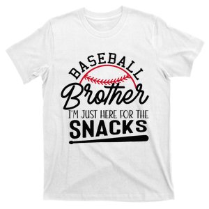 Baseball Brother IM Just Here For The Snacks T-Shirt