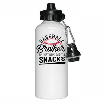 Baseball Brother IM Just Here For The Snacks Aluminum Water Bottle 