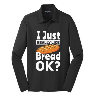 Bread Baking I Like Baker Silk Touch Performance Long Sleeve Polo