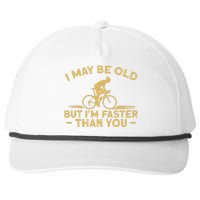 Bicycle Bike I May Be Old But IM Faster Than You Cyclist Snapback Five-Panel Rope Hat