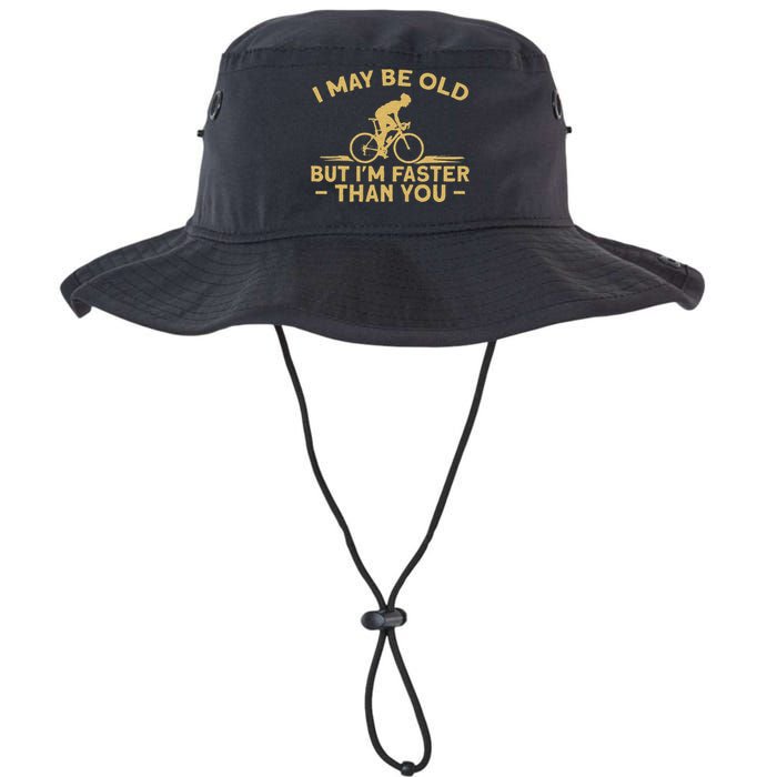 Bicycle Bike I May Be Old But IM Faster Than You Cyclist Legacy Cool Fit Booney Bucket Hat