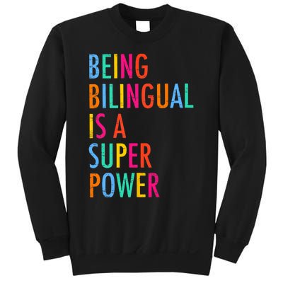 Being Bilingual Is A Superpower Back To School Teacher Sweatshirt