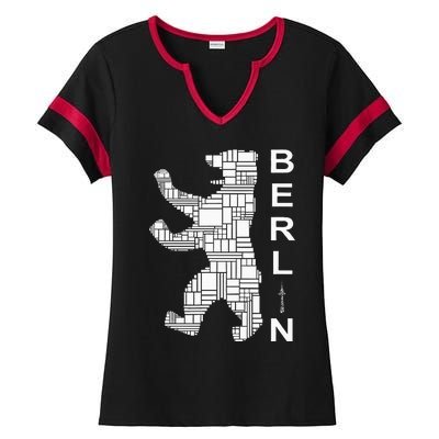 Berlin Bear I Love Berlin Ladies Halftime Notch Neck Tee