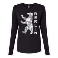 Berlin Bear I Love Berlin Womens Cotton Relaxed Long Sleeve T-Shirt