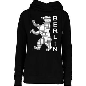 Berlin Bear I Love Berlin Womens Funnel Neck Pullover Hood