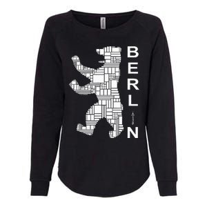 Berlin Bear I Love Berlin Womens California Wash Sweatshirt