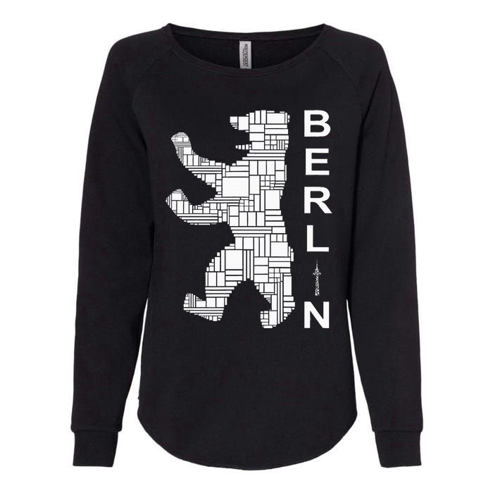 Berlin Bear I Love Berlin Womens California Wash Sweatshirt