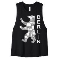 Berlin Bear I Love Berlin Women's Racerback Cropped Tank