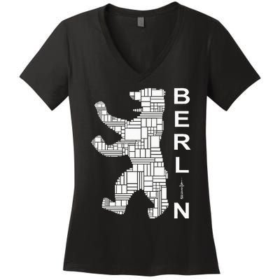 Berlin Bear I Love Berlin Women's V-Neck T-Shirt