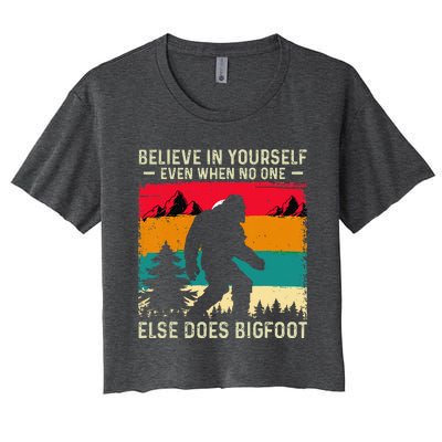 Bigfoot Believe In Yourself Women's Crop Top Tee