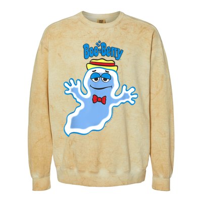 Boo Berry Iconic Blue Ghost Vintage Big Chest Portrait Colorblast Crewneck Sweatshirt