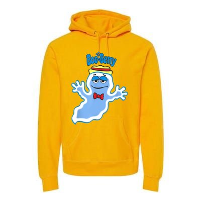 Boo Berry Iconic Blue Ghost Vintage Big Chest Portrait Premium Hoodie