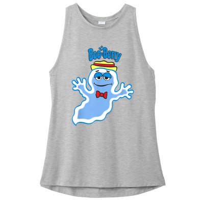 Boo Berry Iconic Blue Ghost Vintage Big Chest Portrait Ladies PosiCharge Tri-Blend Wicking Tank