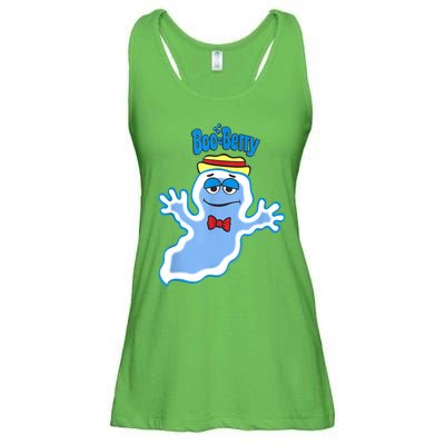 Boo Berry Iconic Blue Ghost Vintage Big Chest Portrait Ladies Essential Flowy Tank