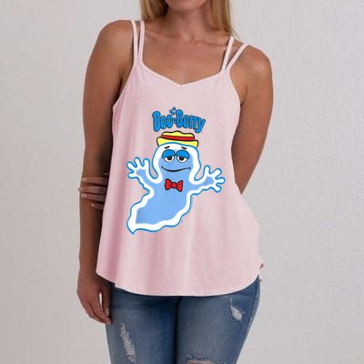 Boo Berry Iconic Blue Ghost Vintage Big Chest Portrait Women's Strappy Tank