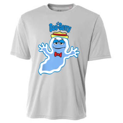 Boo Berry Iconic Blue Ghost Vintage Big Chest Portrait Cooling Performance Crew T-Shirt