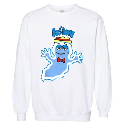 Boo Berry Iconic Blue Ghost Vintage Big Chest Portrait Garment-Dyed Sweatshirt