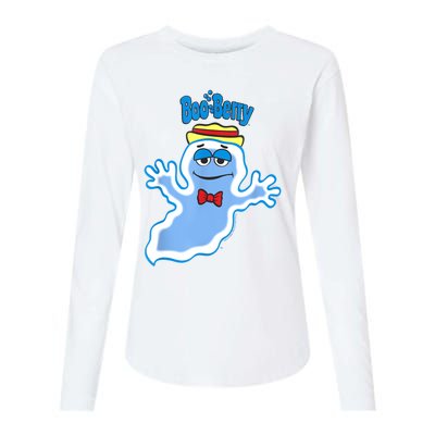 Boo Berry Iconic Blue Ghost Vintage Big Chest Portrait Womens Cotton Relaxed Long Sleeve T-Shirt