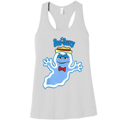 Boo Berry Iconic Blue Ghost Vintage Big Chest Portrait Women's Racerback Tank