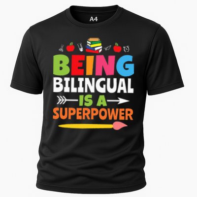 Being Bilingual Is A Superpower Back To School Performance Shirt