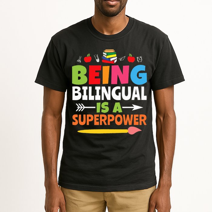 Being Bilingual Is A Superpower Back To School Tall T-Shirt