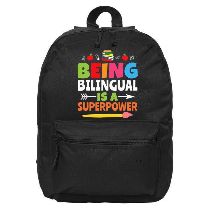 Being Bilingual Is A Superpower Back To School 16 in Basic Backpack