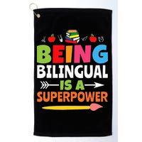Being Bilingual Is A Superpower Back To School Golf Towel