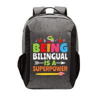 Being Bilingual Is A Superpower Back To School Vector Backpack