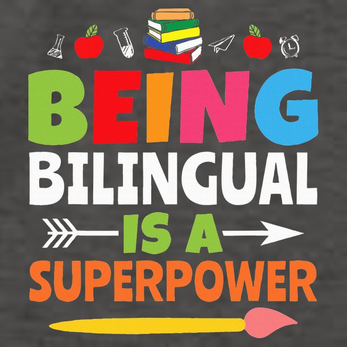 Being Bilingual Is A Superpower Back To School Vector Backpack