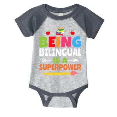 Being Bilingual Is A Superpower Back To School Infant Baby Jersey Bodysuit