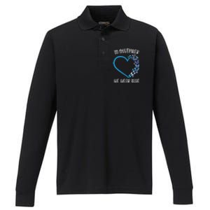 Blue Butterfly In November We Wear Blue Diabetes Awareness Meaningful Gift Performance Long Sleeve Polo