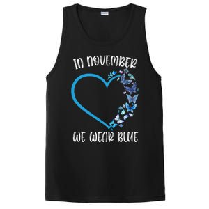 Blue Butterfly In November We Wear Blue Diabetes Awareness Meaningful Gift PosiCharge Competitor Tank