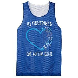 Blue Butterfly In November We Wear Blue Diabetes Awareness Meaningful Gift Mesh Reversible Basketball Jersey Tank