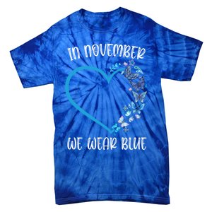 Blue Butterfly In November We Wear Blue Diabetes Awareness Meaningful Gift Tie-Dye T-Shirt