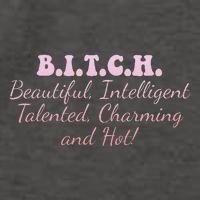 B.I.T.C.H. Beautiful Intelligent Talented Charming Design Vector Backpack