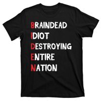 Biden Braindead Idiot Destroying Entire Nation Distressed T-Shirt