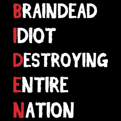 Biden Braindead Idiot Destroying Entire Nation Distressed T-Shirt