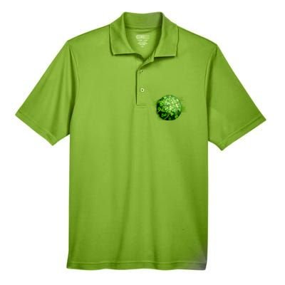 Basketball Ball Irish Shamrock Clover St Patrick's Day Cool Gift Men's Origin Performance Pique Polo