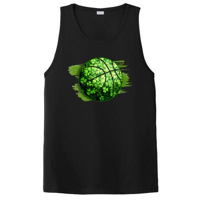 Basketball Ball Irish Shamrock Clover St Patrick's Day Cool Gift PosiCharge Competitor Tank