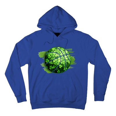 Basketball Ball Irish Shamrock Clover St Patrick's Day Cool Gift Hoodie