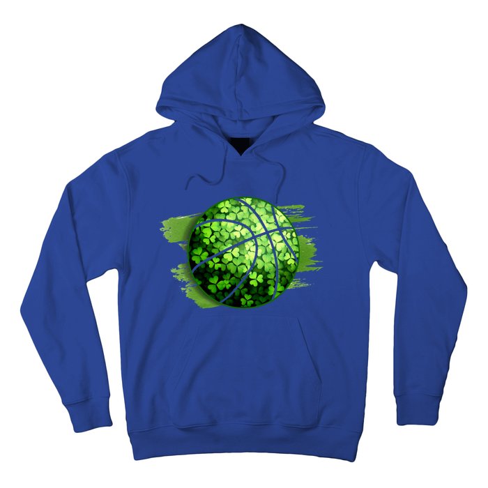 Basketball Ball Irish Shamrock Clover St Patrick's Day Cool Gift Hoodie