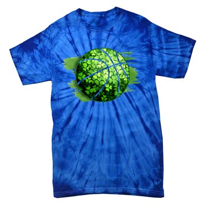 Basketball Ball Irish Shamrock Clover St Patrick's Day Cool Gift Tie-Dye T-Shirt