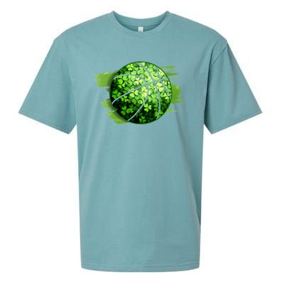 Basketball Ball Irish Shamrock Clover St Patrick's Day Cool Gift Sueded Cloud Jersey T-Shirt