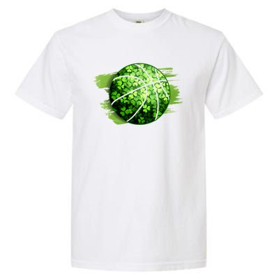 Basketball Ball Irish Shamrock Clover St Patrick's Day Cool Gift Garment-Dyed Heavyweight T-Shirt