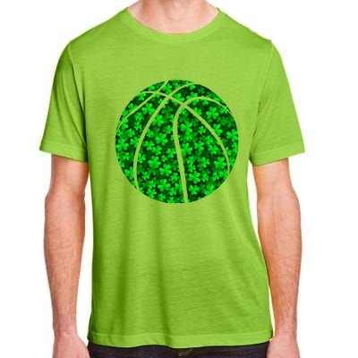 Basketball Ball Irish Shamrock Clover St Patrick's Day Gift Adult ChromaSoft Performance T-Shirt