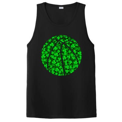 Basketball Ball Irish Shamrock Clover St Patrick's Day Gift PosiCharge Competitor Tank