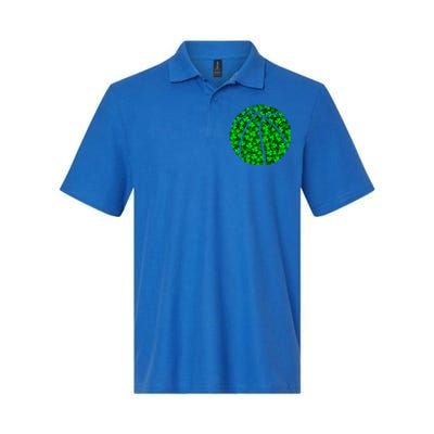 Basketball Ball Irish Shamrock Clover St Patrick's Day Gift Softstyle Adult Sport Polo