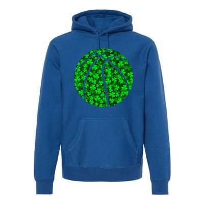 Basketball Ball Irish Shamrock Clover St Patrick's Day Gift Premium Hoodie