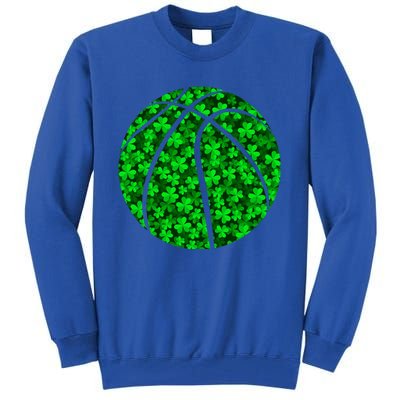 Basketball Ball Irish Shamrock Clover St Patrick's Day Gift Tall Sweatshirt